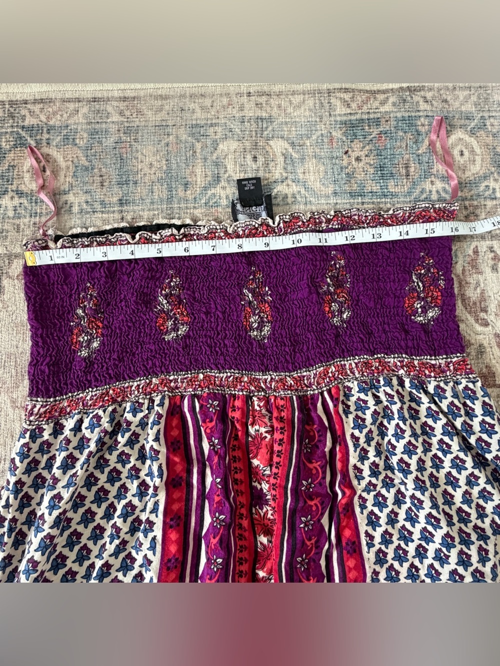 Angie Purple and Red Boho Maxi Skirt - Picture 13 of 16